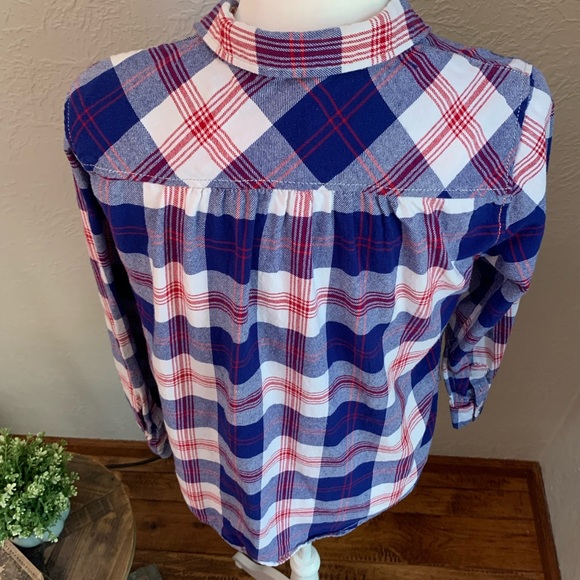Hippy laundry plaid flannel button down. Size: L - Picture 6 of 12